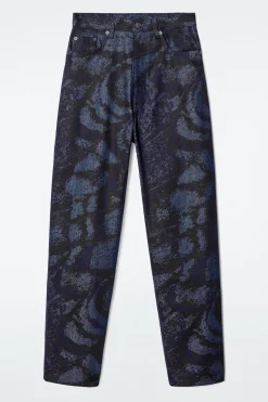Sale COS ŻAKARDOWE JEANSY „BAY” Z NOGAWKAMI TYPU BARREL
