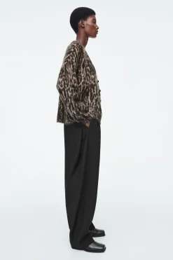 Fashion COS ŻAKARDOWY KARDIGAN Z MOHEREM W LAMPARCIE CĘTKI