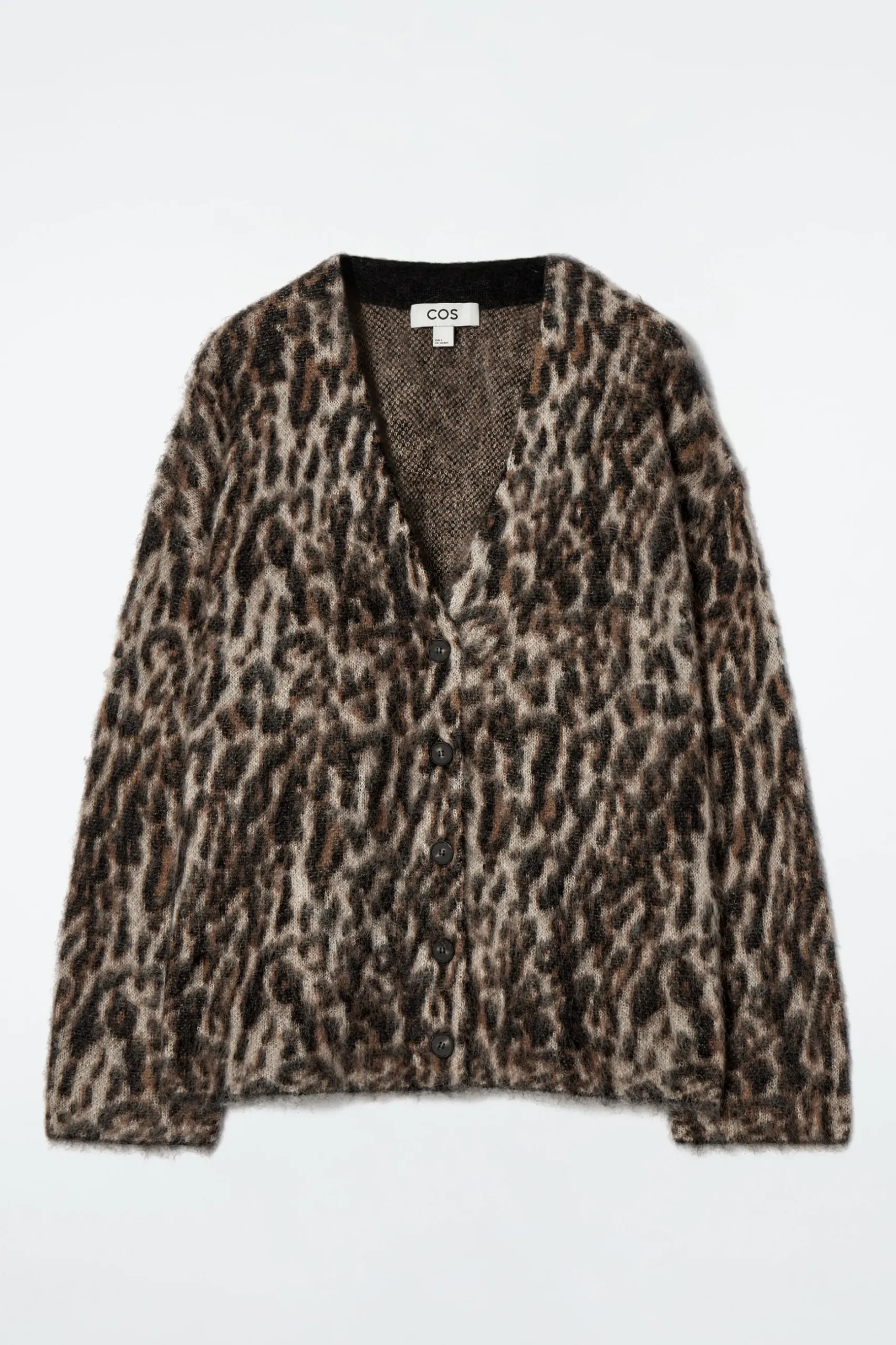 Fashion COS ŻAKARDOWY KARDIGAN Z MOHEREM W LAMPARCIE CĘTKI
