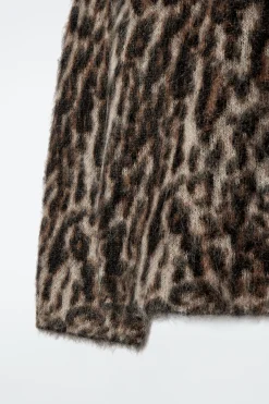 Fashion COS ŻAKARDOWY KARDIGAN Z MOHEREM W LAMPARCIE CĘTKI