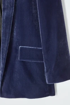 Outlet COS AKSAMITNA MARYNARKA Z DOMIESZKĄ JEDWABIU