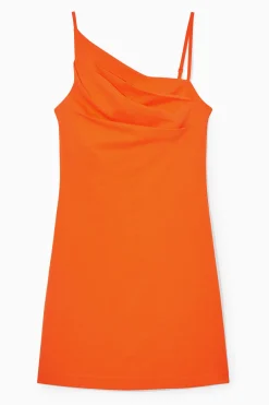 Fashion COS ASYMETRYCZNA DRAPOWANA SUKIENKA MINI