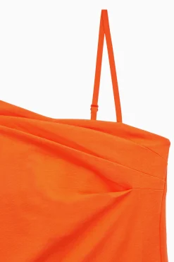Fashion COS ASYMETRYCZNA DRAPOWANA SUKIENKA MINI