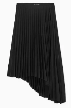 Outlet COS ASYMETRYCZNA PLISOWANA SPÓDNICA MIDI