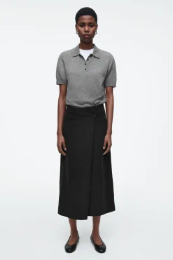Fashion COS ASYMETRYCZNA SPÓDNICA MIDI