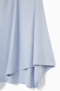 Fashion COS ASYMETRYCZNA SUKIENKA MIDI ZEBRANA W TALII
