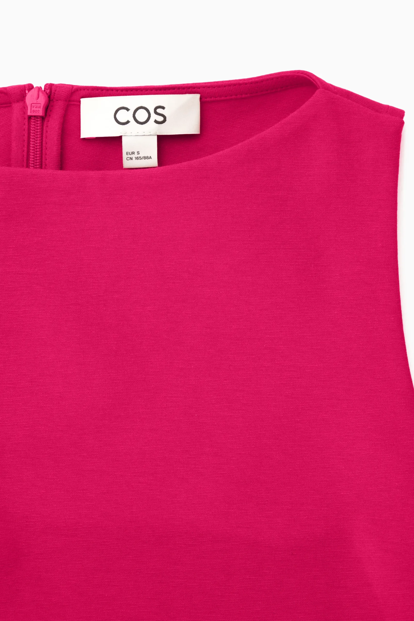 Fashion COS ASYMETRYCZNA SUKIENKA MIDI Z ZEBRANYM MATERIAŁEM