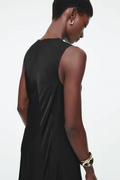 Fashion COS ASYMETRYCZNA SUKIENKA MIDI Z ZAWINIĘTYM PANELEM