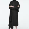 Fashion COS ASYMETRYCZNA WEŁNIANA SPÓDNICA W PRĄŻKI