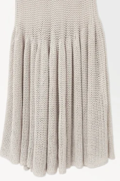 Fashion COS AŻUROWA SUKIENKA MAXI Z KAPTUREM