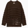 Fashion COS AŻUROWY SWETER Z MIESZANKI Z WEŁNĄ