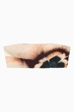Fashion COS BANDEAU Z KORALIKAMI I KWIATOWYM NADRUKIEM