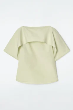 New COS BAWEŁNIANA BLUZKA Z DRAPOWANIEM