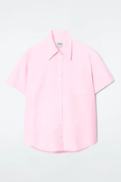 Clearance COS BAWEŁNIANA KOSZULA Z KRÓTKIM RĘKAWEM – RELAXED FIT
