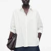 Clearance COS BAWEŁNIANA KOSZULA Z ZAKŁADKĄ – OVERSIZED FIT