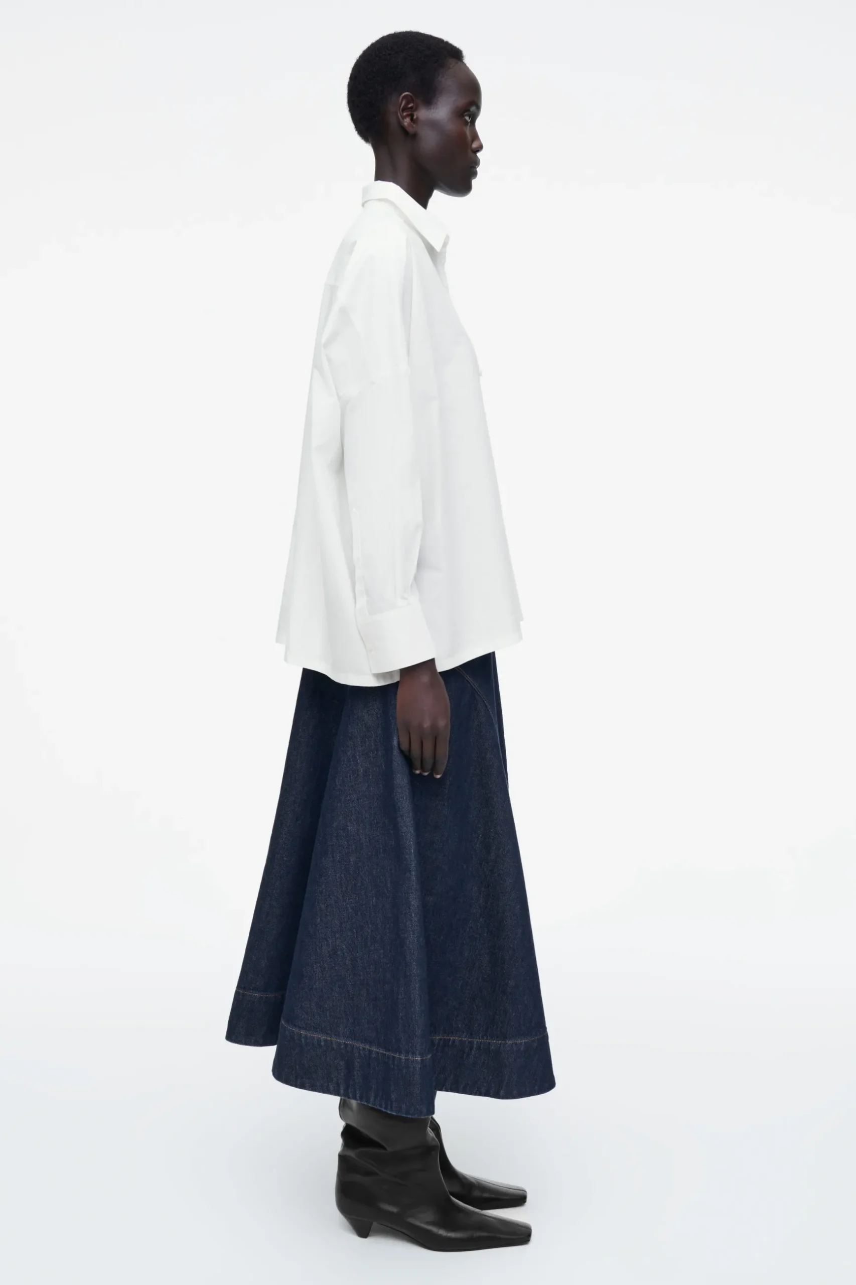 Clearance COS BAWEŁNIANA KOSZULA Z ZAKŁADKĄ – OVERSIZED FIT