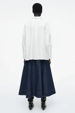 Clearance COS BAWEŁNIANA KOSZULA Z ZAKŁADKĄ – OVERSIZED FIT
