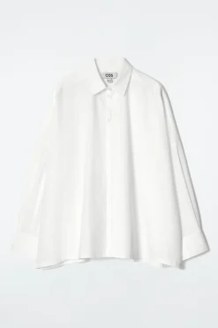 Clearance COS BAWEŁNIANA KOSZULA Z ZAKŁADKĄ – OVERSIZED FIT