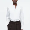 Best COS BAWEŁNIANA SMOKINGOWA KOSZULA – RELAXED FIT
