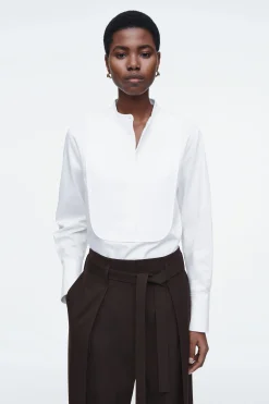 Best COS BAWEŁNIANA SMOKINGOWA KOSZULA – RELAXED FIT