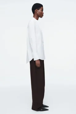Best COS BAWEŁNIANA SMOKINGOWA KOSZULA – RELAXED FIT