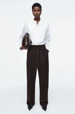 Best COS BAWEŁNIANA SMOKINGOWA KOSZULA – RELAXED FIT