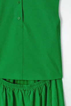 Outlet COS BAWEŁNIANA SUKIENKA MAXI Z WYCIĘCIEM NA PLECACH