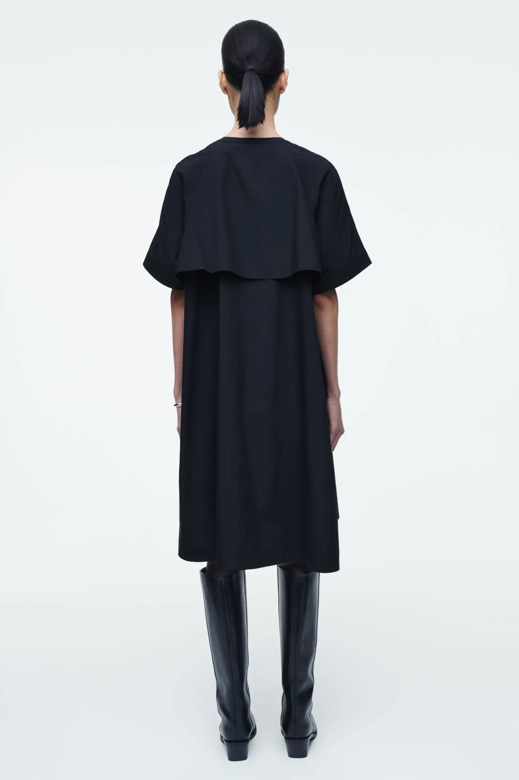 Online COS BAWEŁNIANA SUKIENKA MIDI O KROJU OVERSIZE