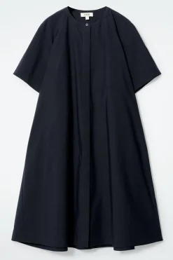 Online COS BAWEŁNIANA SUKIENKA MIDI O KROJU OVERSIZE