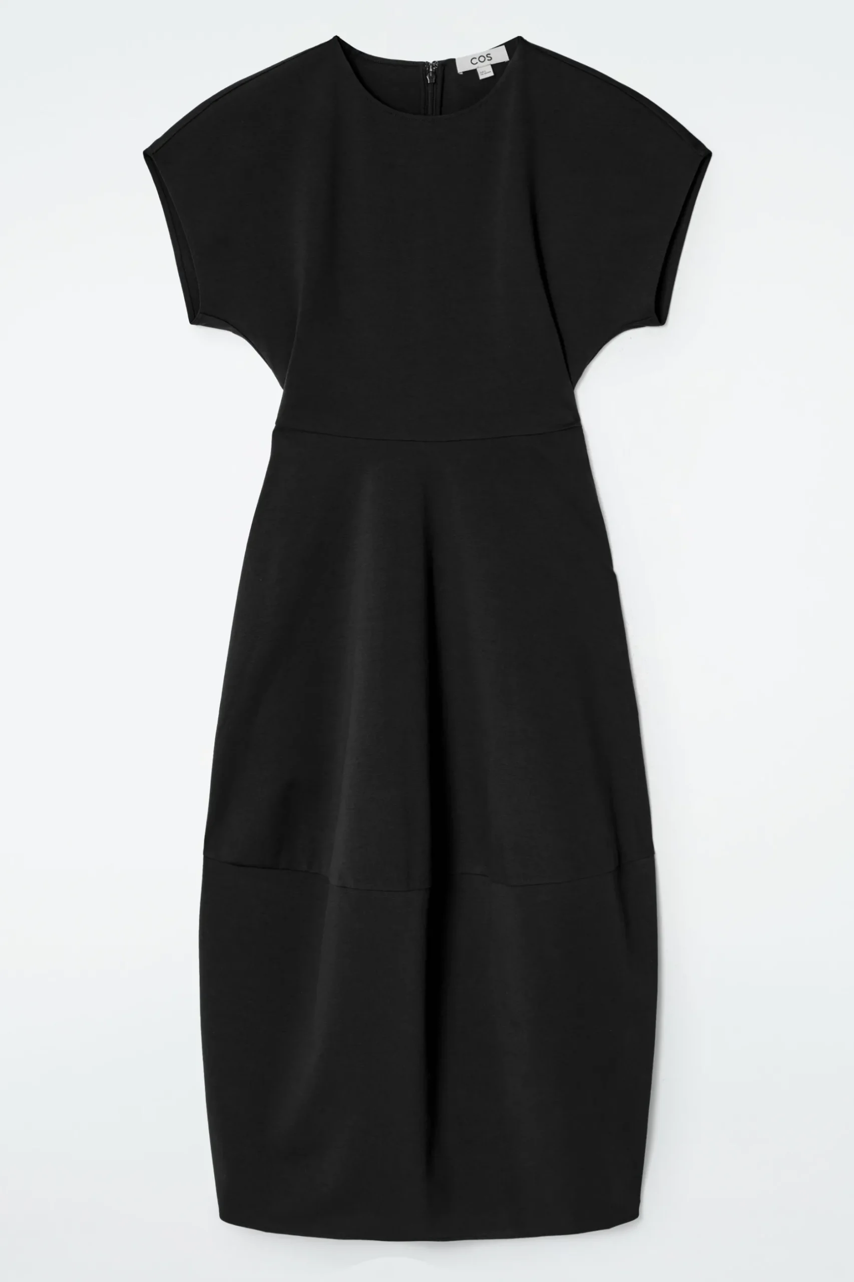 Fashion COS BAWEŁNIANA SUKIENKA MIDI Z WYCIĘCIEM W TALII