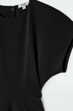 Fashion COS BAWEŁNIANA SUKIENKA MIDI Z WYCIĘCIEM W TALII