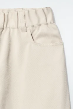 Fashion COS BAWEŁNIANE SPODNIE Z SZEROKIMI NOGAWKAMI