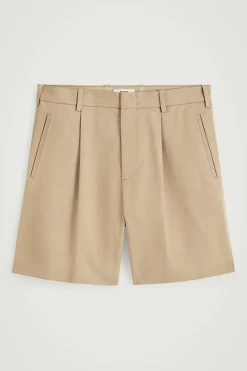 Discount COS BAWEŁNIANE SZORTY CHINO Beżowy