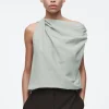 Fashion COS BAWEŁNIANO-JEDWABNA BLUZKA Z MARSZCZENIAMI