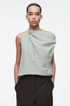 Fashion COS BAWEŁNIANO-JEDWABNA BLUZKA Z MARSZCZENIAMI