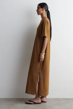 New COS BAWEŁNIANO-LNIANA SUKIENKA T-SHIRTOWA MAXI