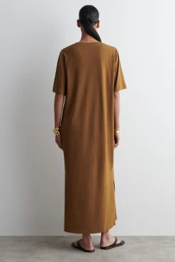 New COS BAWEŁNIANO-LNIANA SUKIENKA T-SHIRTOWA MAXI