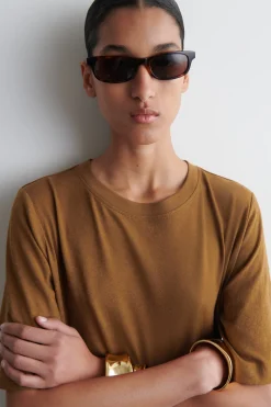 New COS BAWEŁNIANO-LNIANA SUKIENKA T-SHIRTOWA MAXI