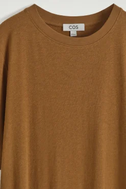 New COS BAWEŁNIANO-LNIANA SUKIENKA T-SHIRTOWA MAXI