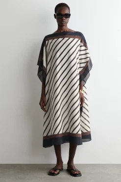 Fashion COS BAWEŁNIANY KAFTAN W PASKI
