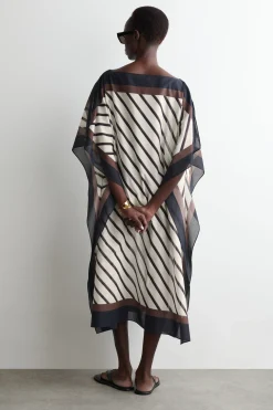 Fashion COS BAWEŁNIANY KAFTAN W PASKI