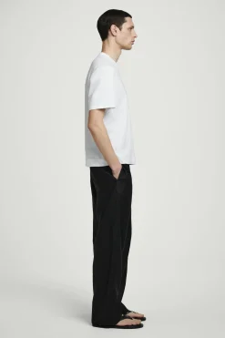 New COS BAWEŁNIANY T-SHIRT – RELAXED FIT Biały