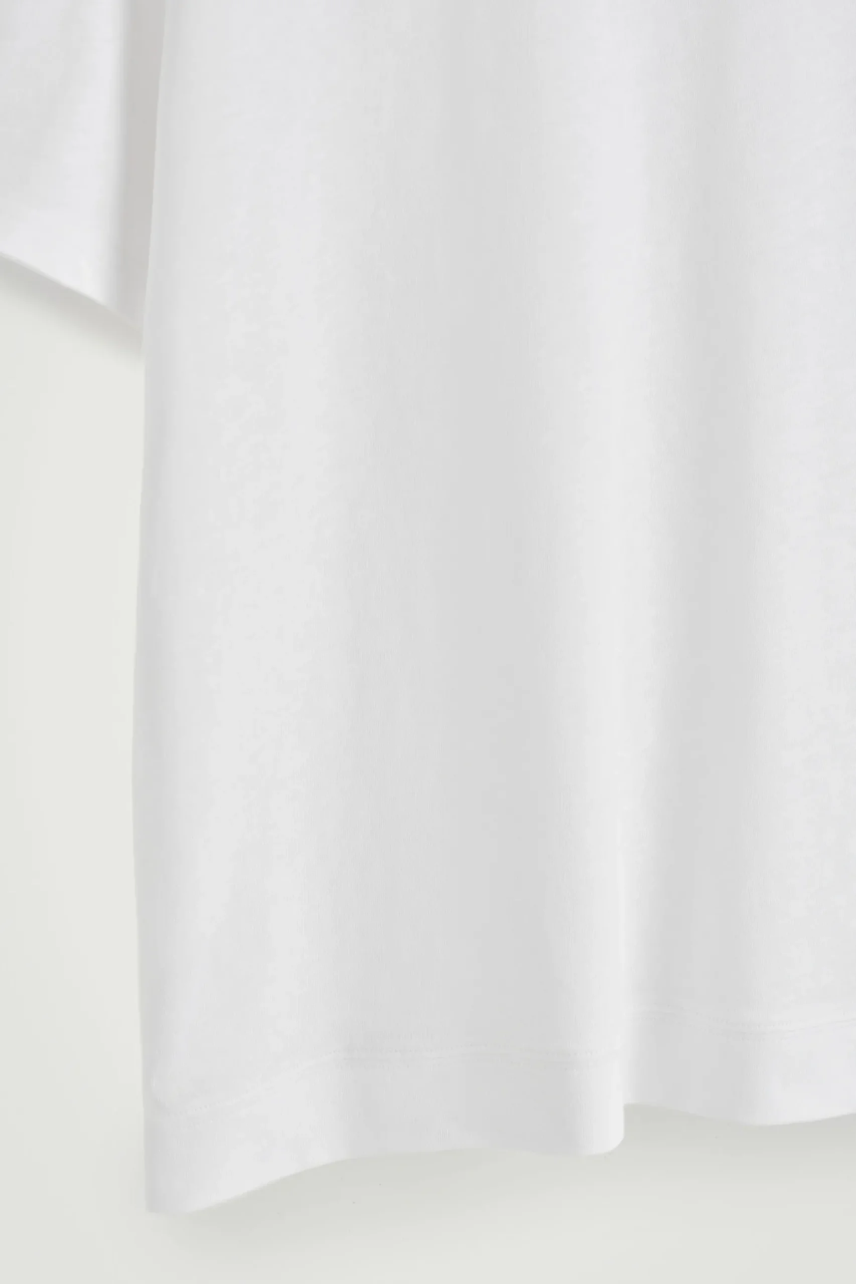 New COS BAWEŁNIANY T-SHIRT – RELAXED FIT Biały