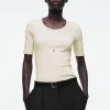 Fashion COS BAWEŁNIANY T-SHIRT O DOPASOWANYM KROJU