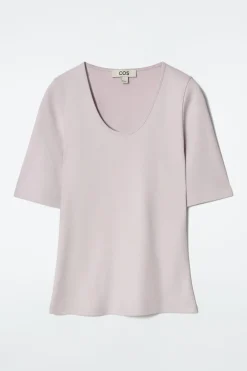Discount COS BAWEŁNIANY T-SHIRT O DOPASOWANYM KROJU
