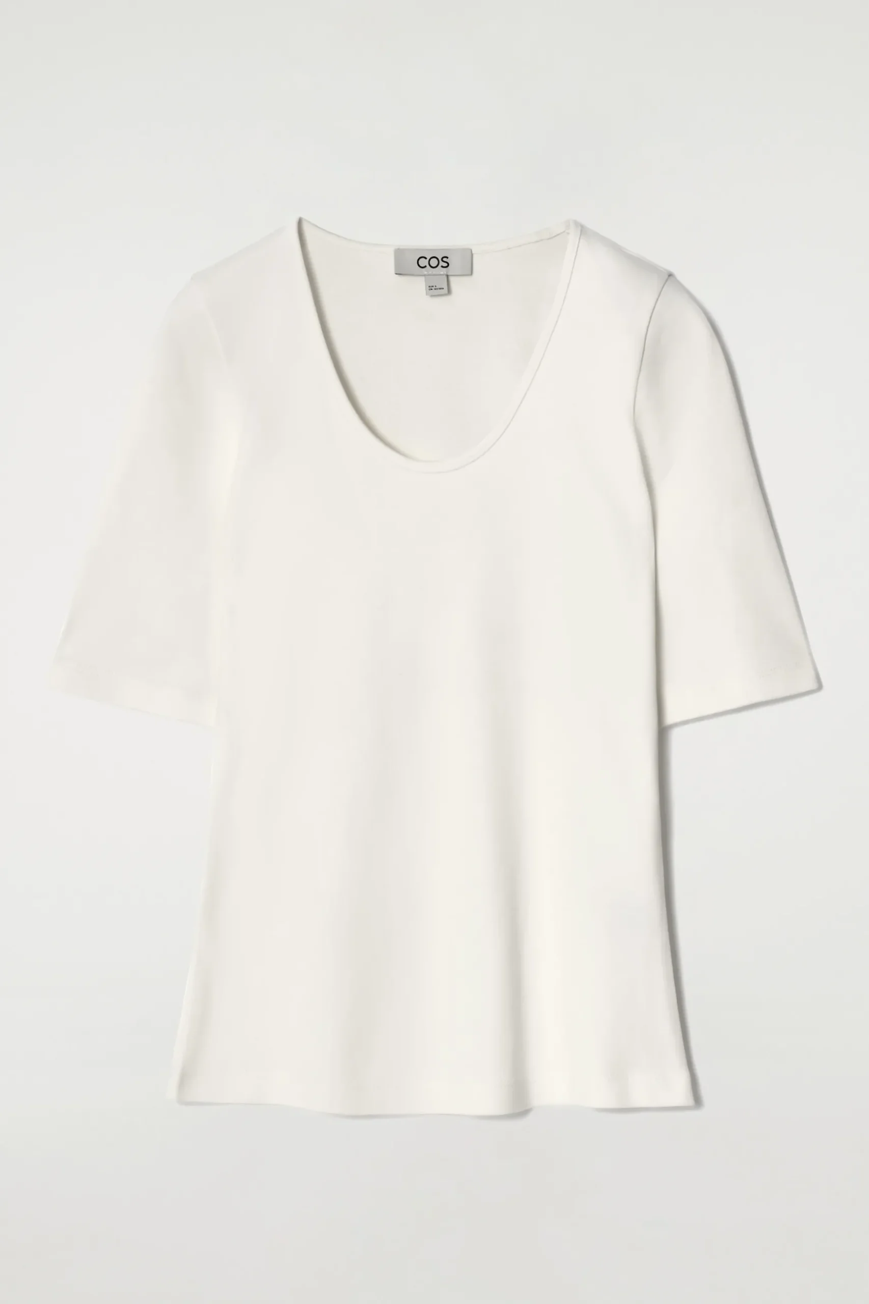 Fashion COS BAWEŁNIANY T-SHIRT O DOPASOWANYM KROJU