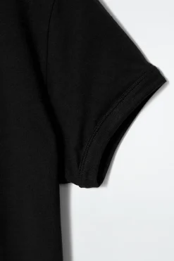 Clearance COS BAWEŁNIANY T-SHIRT Z LAMÓWKAMI