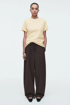 Hot COS BAWEŁNIANY T-SHIRT Z OKRĄGŁYM DEKOLTEM