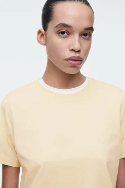 Hot COS BAWEŁNIANY T-SHIRT Z OKRĄGŁYM DEKOLTEM
