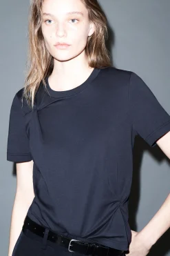 Sale COS BAWEŁNIANY T-SHIRT Z WĘZŁOWYM DETALEM